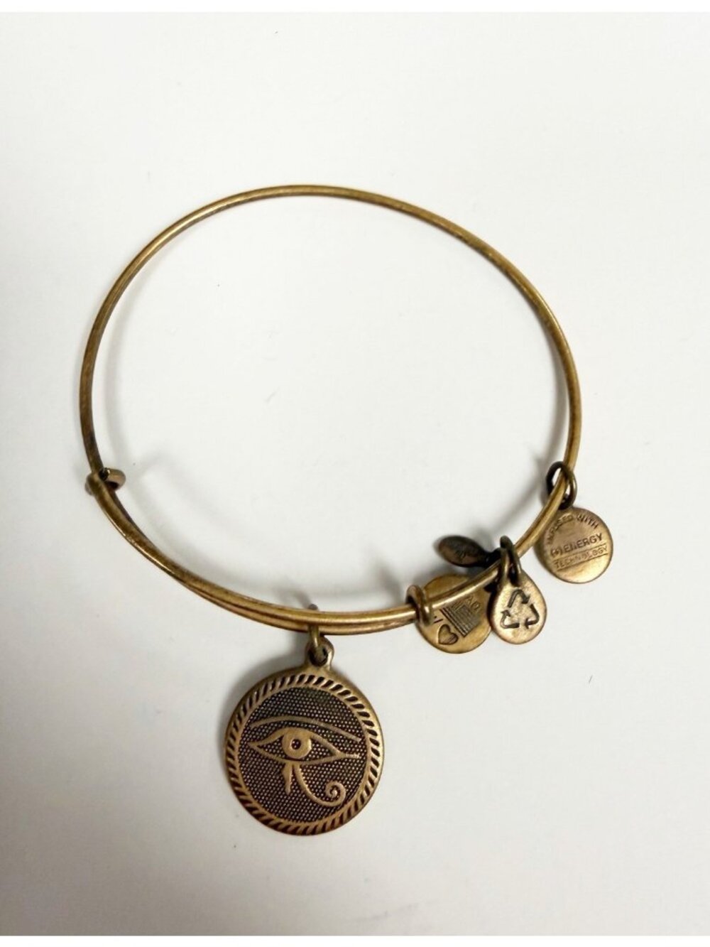 Alex and Ani Evil Eye Charm bracelet Gold tone One Size OSFM 2014